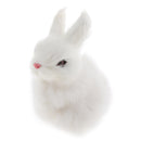 White Lifelike Rabbit Doll Kids Toy Home Ornament Decor Christmas Gift