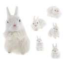 White Lifelike Rabbit Doll Kids Toy Home Ornament Decor Christmas Gift