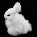 White Lifelike Rabbit Doll Kids Toy Home Ornament Decor Christmas Gift