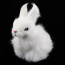 White Lifelike Rabbit Doll Kids Toy Home Ornament Decor Christmas Gift