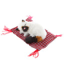 Lifelike Cloth Pad Cat Doll Home Ornament Play Fun Toy Kids Gift