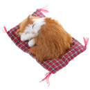 Lifelike Cloth Pad Cat Doll Home Ornament Decor Birthday Gift Collectibles