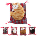 Lifelike Cloth Pad Cat Doll Home Ornament Decor Birthday Gift Collectibles