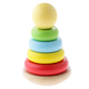 Smiling Rainbow Stacker Tower Wooden Stacking Rings Stacking Stack Up Nest for Kids Early Education