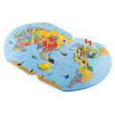 Wooden World Map and 36 Flags Matching Puzzle Wall Map Geography Kids Educational Toy