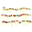 Wooden World Map and 36 Flags Matching Puzzle Wall Map Geography Kids Educational Toy