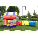 2 In1 Portable Kids Children Playhouse Indoor Outdoor Pop Up Tent Tunnel Set