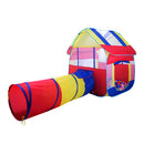 2 In1 Portable Kids Children Playhouse Indoor Outdoor Pop Up Tent Tunnel Set