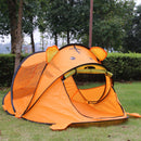 Portable Cute Orange Tiger Kids Children Indoor Outdoor Pop Up Play Tent Toy
