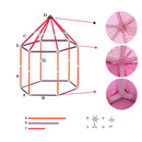 Pink Princess Portable Playhouse Indoor & Outdoor Kids Play Tent Castle Toy