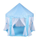 Portable Blue Play Tent Kids Girls Princess Castle Fairy Netting Castle Hexagon House