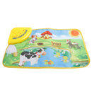 Magicdeal Kids Baby Toddlers Simulation Farm Animal Music Carpet Music Touch Play Singing Gym Carpet Mat Toy Gift