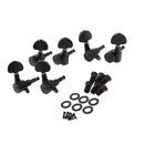 3R3L Black Machine Heads for Steel String/Electric Guitars Gear Ratio: 1/15