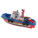 Fire Fighting Model Boat Electric Sprinkler Light Sound Watercraft Kids Toy