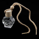 Charm Empty Glass Perfume Bottle Pendant for Car Hanging Decor Flower