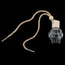 Charm Empty Glass Perfume Bottle Pendant for Car Hanging Decor Flower