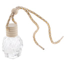 Charm Empty Glass Perfume Bottle Pendant for Car Hanging Decor Flower
