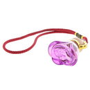 Charm Empty Glass Perfume Bottle Pendant for Car Hanging Decor Rose Flower