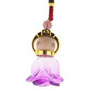 Charm Empty Glass Perfume Bottle Pendant for Car Hanging Decor Rose Flower