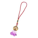 Charm Empty Glass Perfume Bottle Pendant for Car Hanging Decor Rose Flower