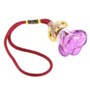 Charm Empty Glass Perfume Bottle Pendant for Car Hanging Decor Rose Flower