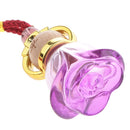 Charm Empty Glass Perfume Bottle Pendant for Car Hanging Decor Rose Flower