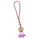 Charm Empty Glass Perfume Bottle Pendant for Car Hanging Decor Rose Flower