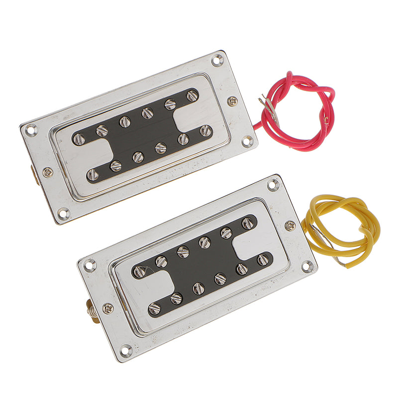 1 Set Of 6-String Mini Adjustable Pickup With Screws FIT FOR Electric Bass Guitar Accessories Silver