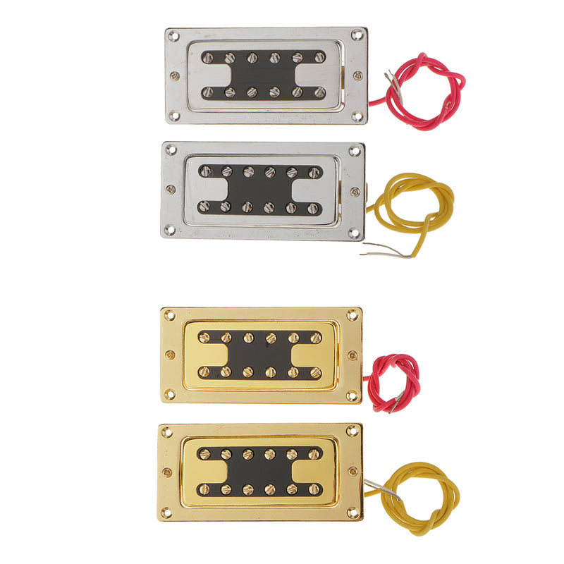 1 Set Of 6-String Mini Adjustable Pickup With Screws FIT FOR Electric Bass Guitar Accessories Silver