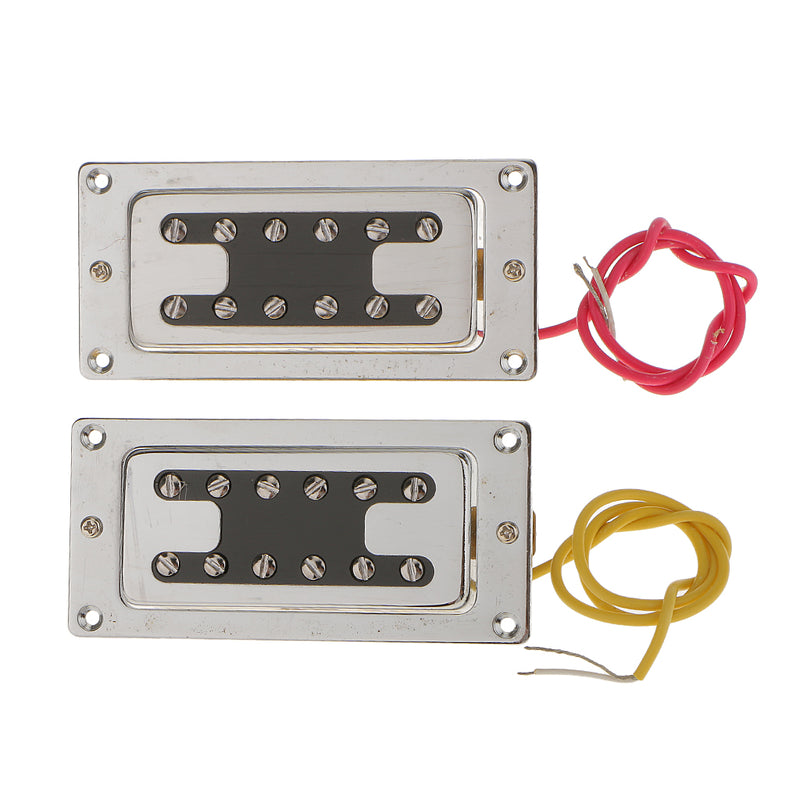 1 Set Of 6-String Mini Adjustable Pickup With Screws FIT FOR Electric Bass Guitar Accessories Silver