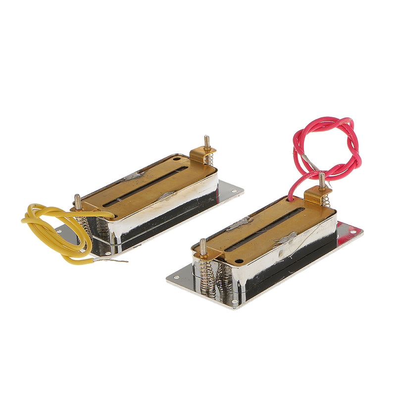 1 Set Of 6-String Mini Adjustable Pickup With Screws FIT FOR Electric Bass Guitar Accessories Silver