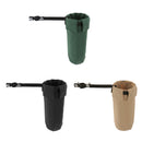 Portable 24cm PVC Drumstick Pouch w/ Metal Clamp Percussion Instrument Drum Sticks Bag - Khaki