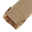 Portable 24cm PVC Drumstick Pouch w/ Metal Clamp Percussion Instrument Drum Sticks Bag - Khaki