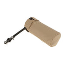 Portable 24cm PVC Drumstick Pouch w/ Metal Clamp Percussion Instrument Drum Sticks Bag - Khaki