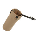 Portable 24cm PVC Drumstick Pouch w/ Metal Clamp Percussion Instrument Drum Sticks Bag - Khaki