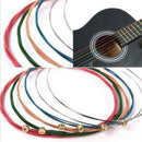 Acoustic Guitars Multicolored Stainless Steel E B G D A E Strings 6pcs/Set