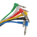 6Pcs Effect Pedal Audio Plug Patch AMP Cable Lead Angle for Bass Guitar Right Angle Cord