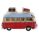 Kids Metal Single-storey Bus Model Handmade Vehicles Craft Xmas Gifts