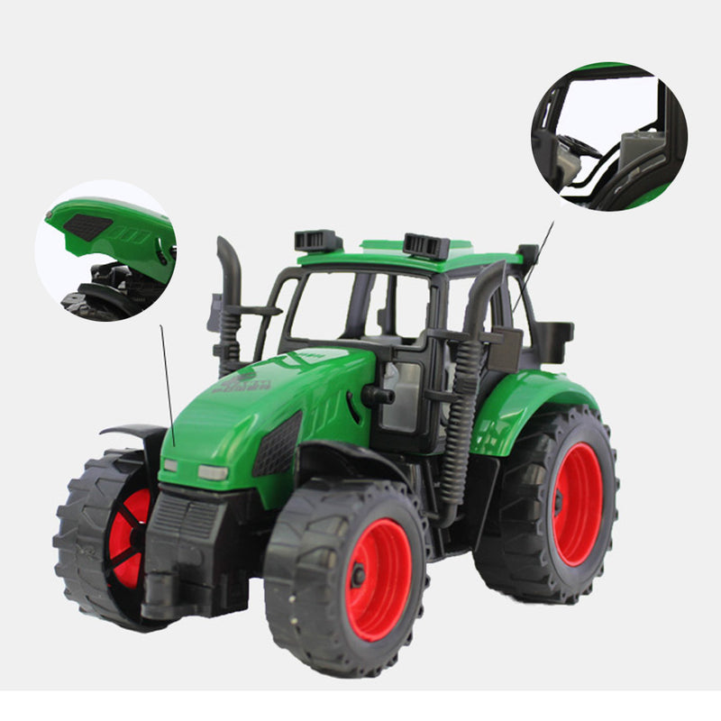 1/30 Farm Tractor Trailer Vehicle Metal Diecast Cars Toy Boys Playset Gift-E