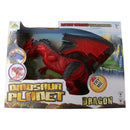 Batteries Operated Walking Fiery Dinosaur Model Toy-Wings Flaping & Roaring