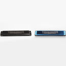 24 Hole Polyphony Harmonica, C w/ Case, Professional Harmonica Titanium Blue