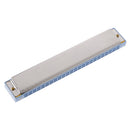 Kids 24 Holes Harmonica Harp C Tremolo Mouth Organ Music Learning Toy Blue