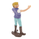 Realistic Female Farmer People Figurine Model Action Figure Kids Toy Gift
