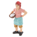 Realistic Female Farmer People Figurine Model Action Figure Kids Toy Gift