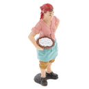 Realistic Female Farmer People Figurine Model Action Figure Kids Toy Gift