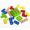 Intelligence Geometry Assembly Wooden Building Blocks Kids Intelligence Exercising Toy Puzzle Gifts