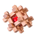 Wood Educational Toy Kongming Luban Lock Brain Teaser Ball Out Magic Puzzle Intellectual Puzzle