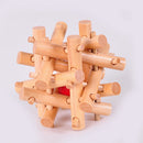 Wooden Toys Adults Kids Twelve Sister Cage Kong Ming Lock Unlock Puzzle Game Intellectual Puzzle