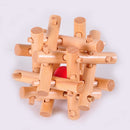 Wooden Toys Adults Kids Twelve Sister Cage Kong Ming Lock Unlock Puzzle Game Intellectual Puzzle