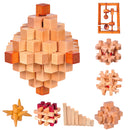 Wooden Toys Adults Kids Twelve Sister Cage Kong Ming Lock Unlock Puzzle Game Intellectual Puzzle